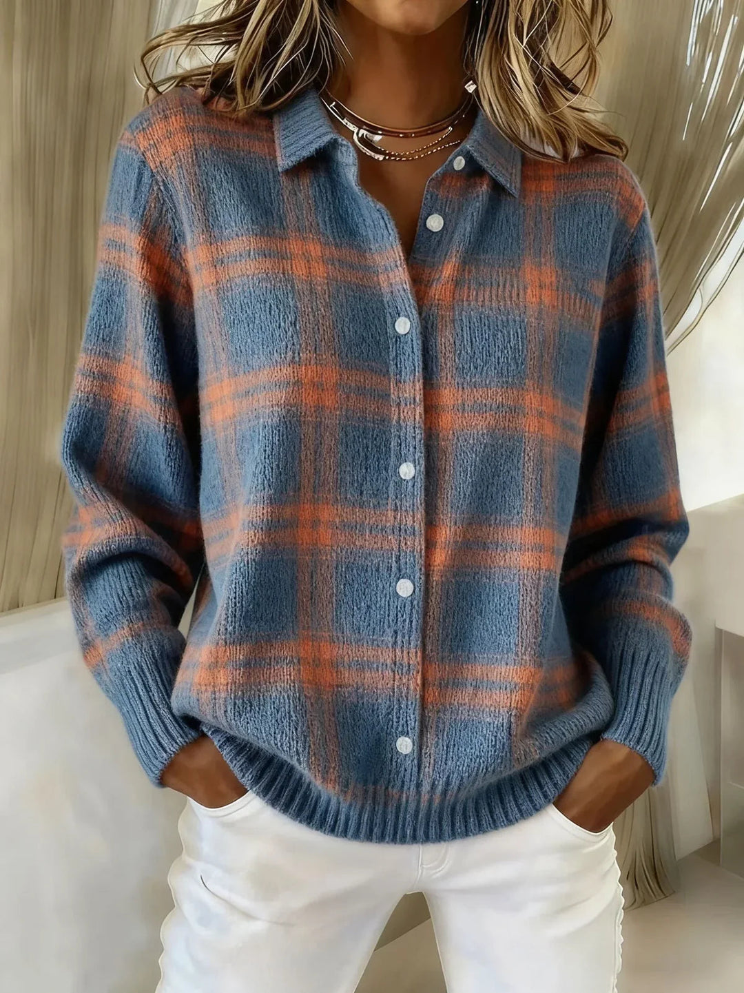Camille · Gilet à Carreaux