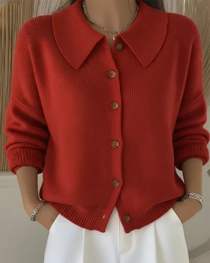 Vespera™ · Cardigan à Col Boutonné