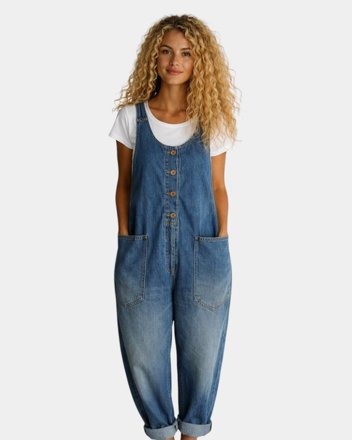 Lorena · Salopette en Denim Coton Vintage Lavé