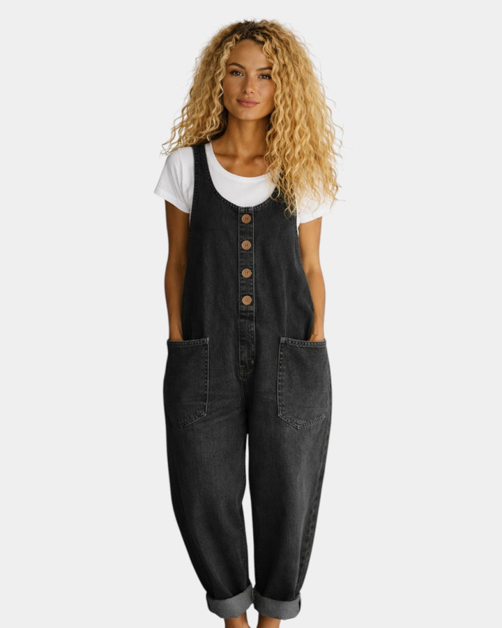Lorena · Salopette en Denim Coton Vintage Lavé