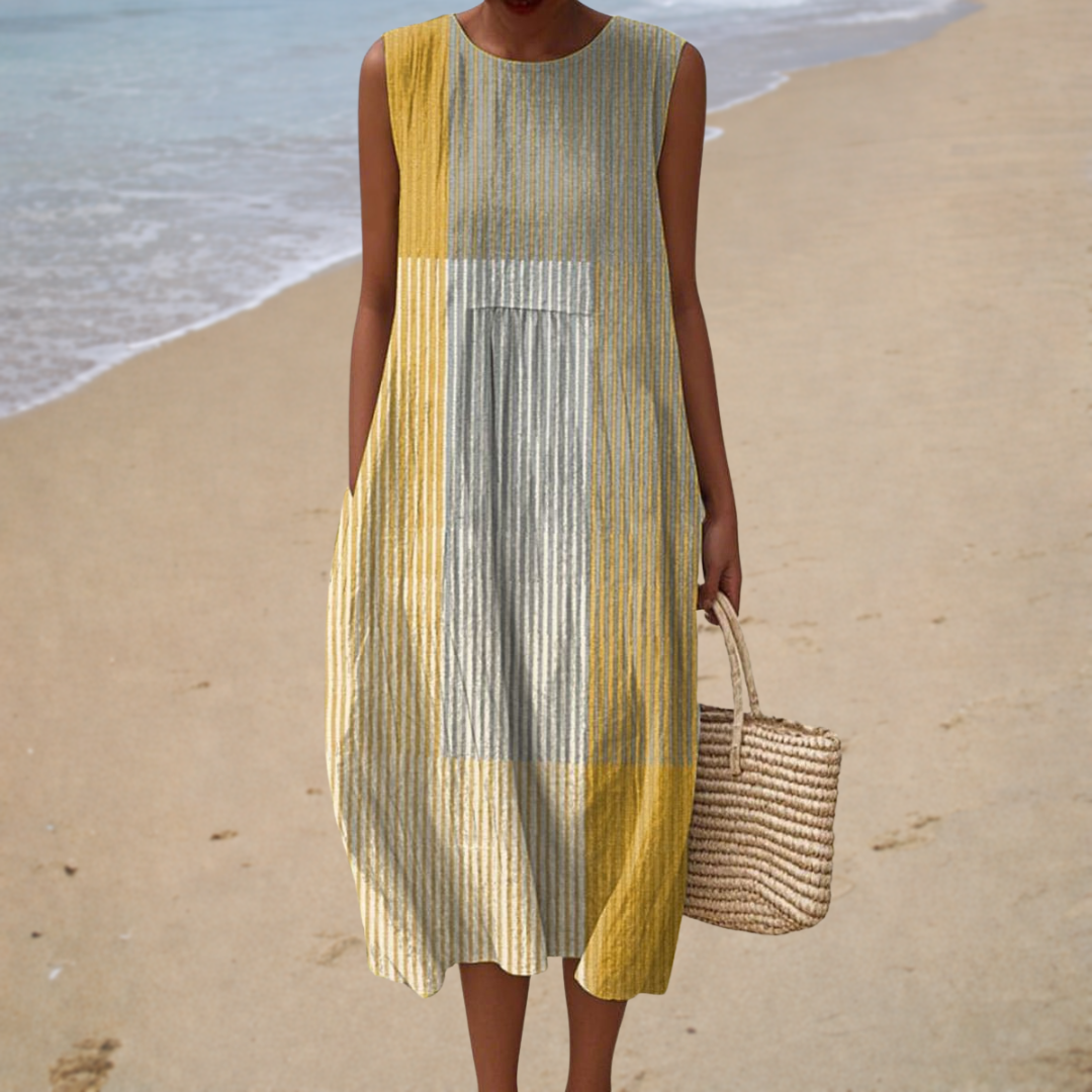 Robe d'Été Suzanne · sans manches, imprimé d'été
