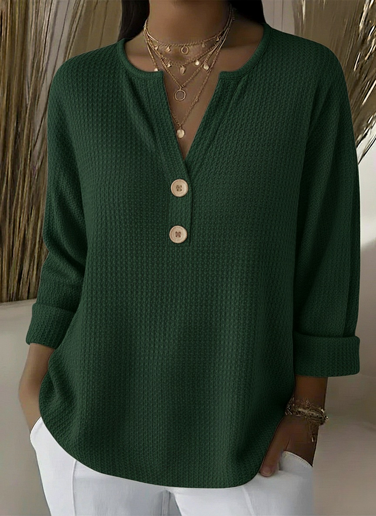 Lucinda™ · Haut Henley Boutonné