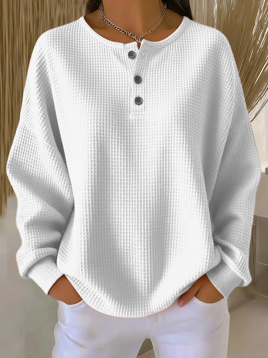 Mirabel · Sweat Henley à Motif Gaufré