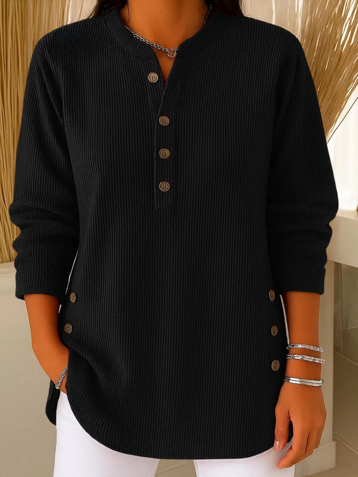 Tunique Neva · encolure Henley, boutons latéraux