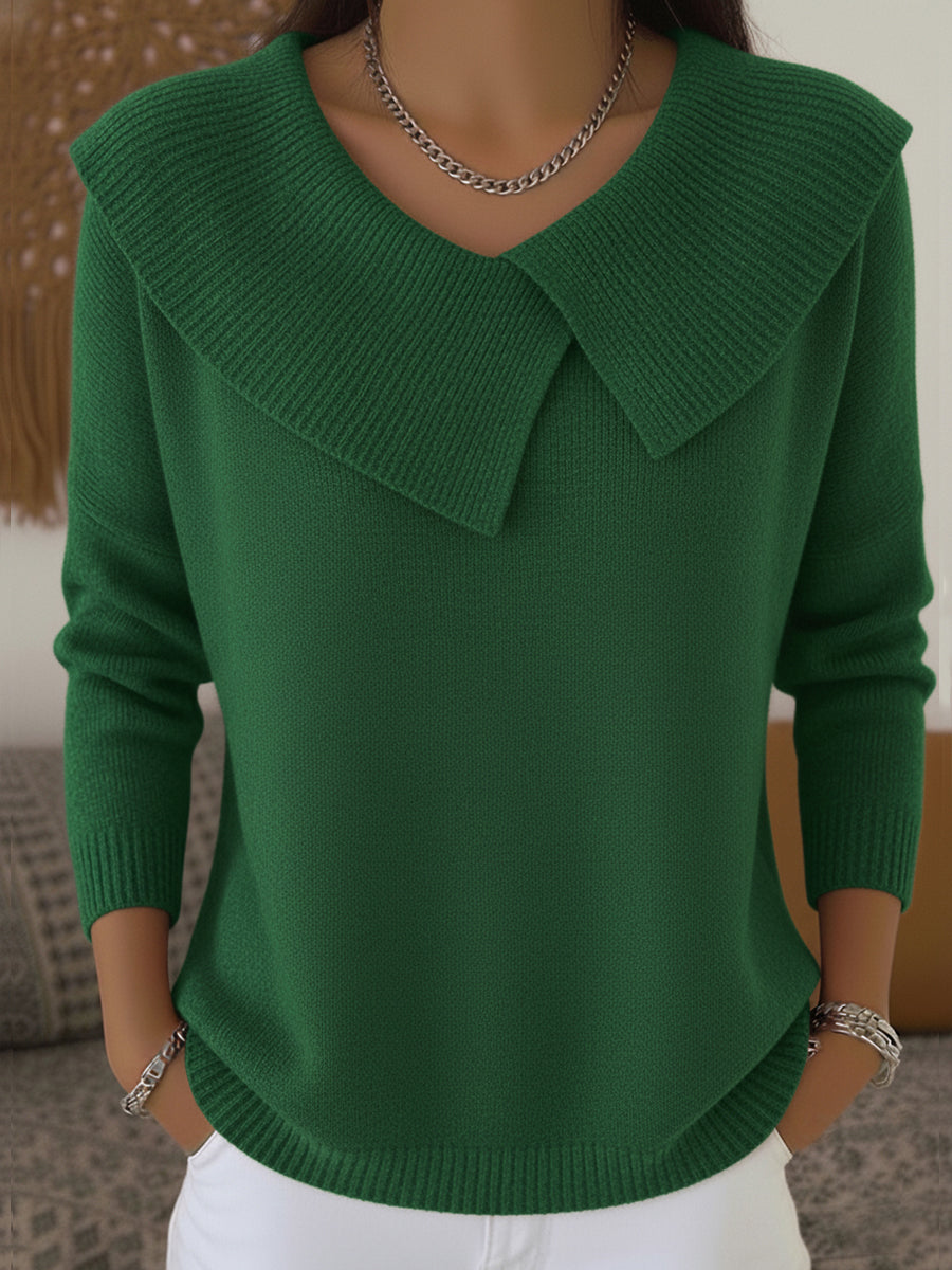 Pull Sunnora · grand col rabattu, coupe ample