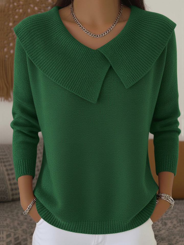 Pull Sunnora · grand col rabattu, coupe ample