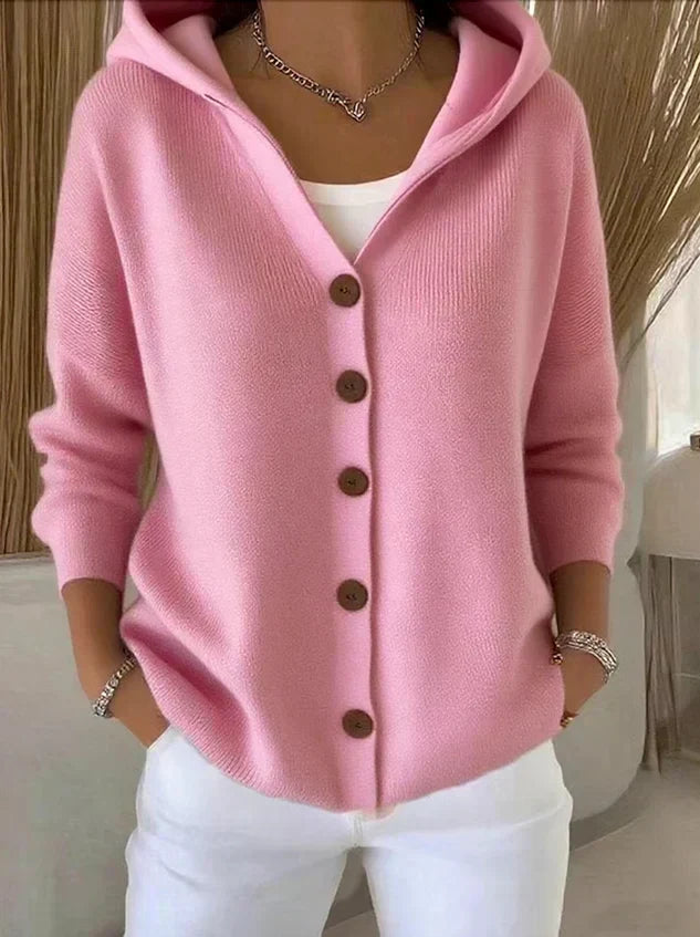 Cardigan Darienne · à capuche, boutonné