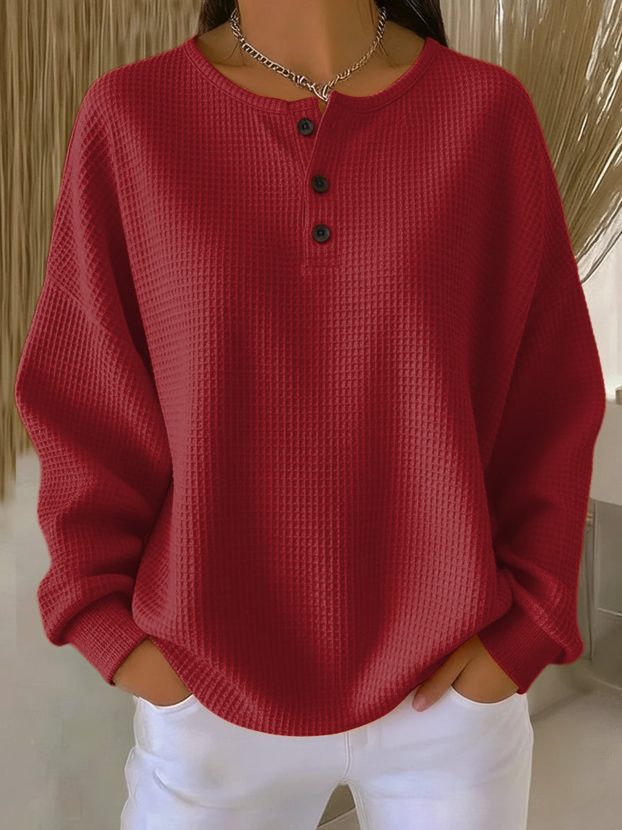 Mirabel · Sweat Henley à Motif Gaufré