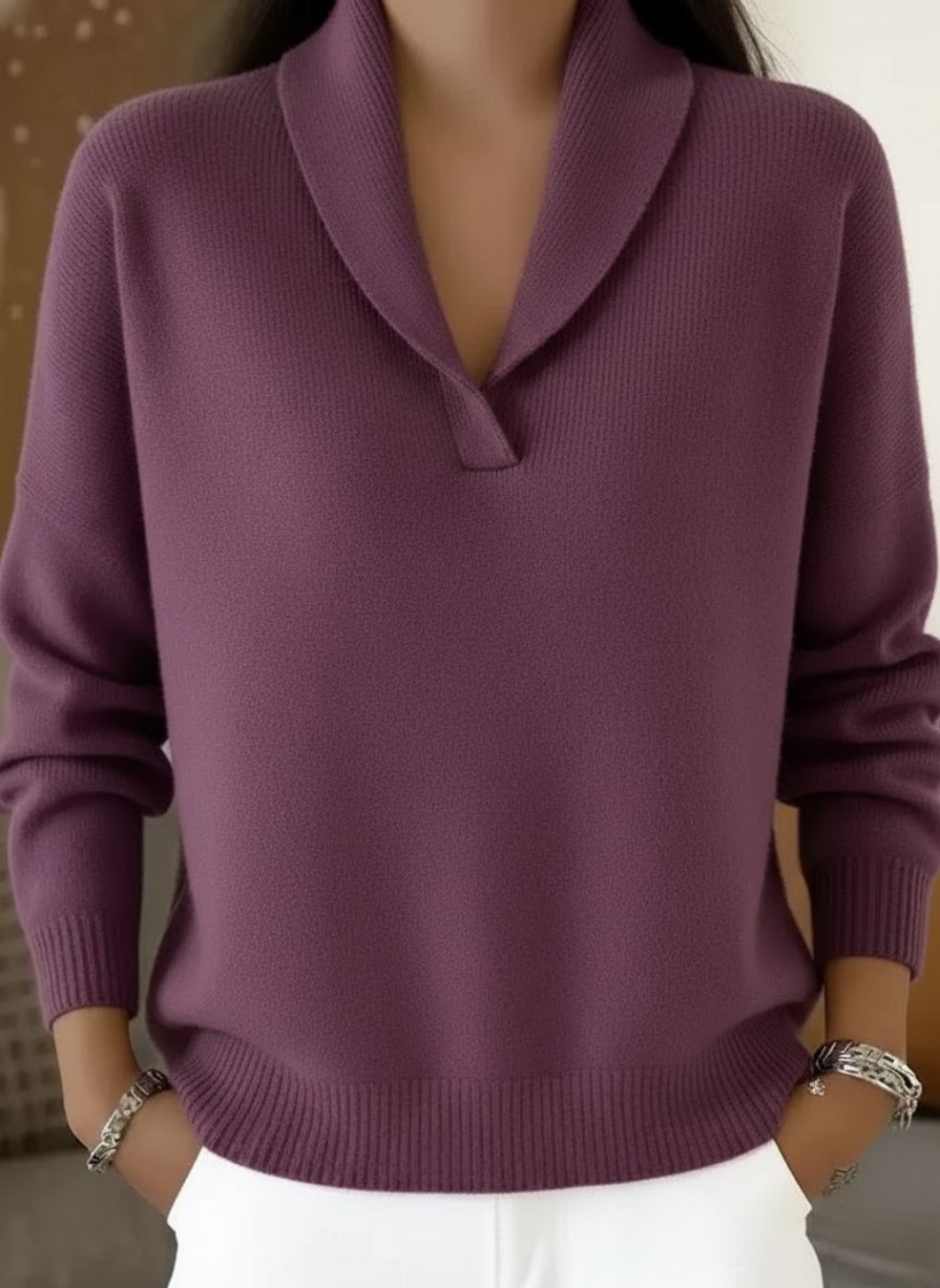 Pull Antonine · Col Châle en V