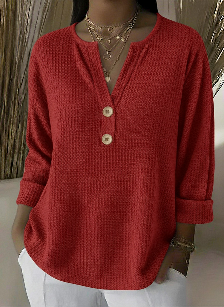 Lucinda™ · Haut Henley Boutonné
