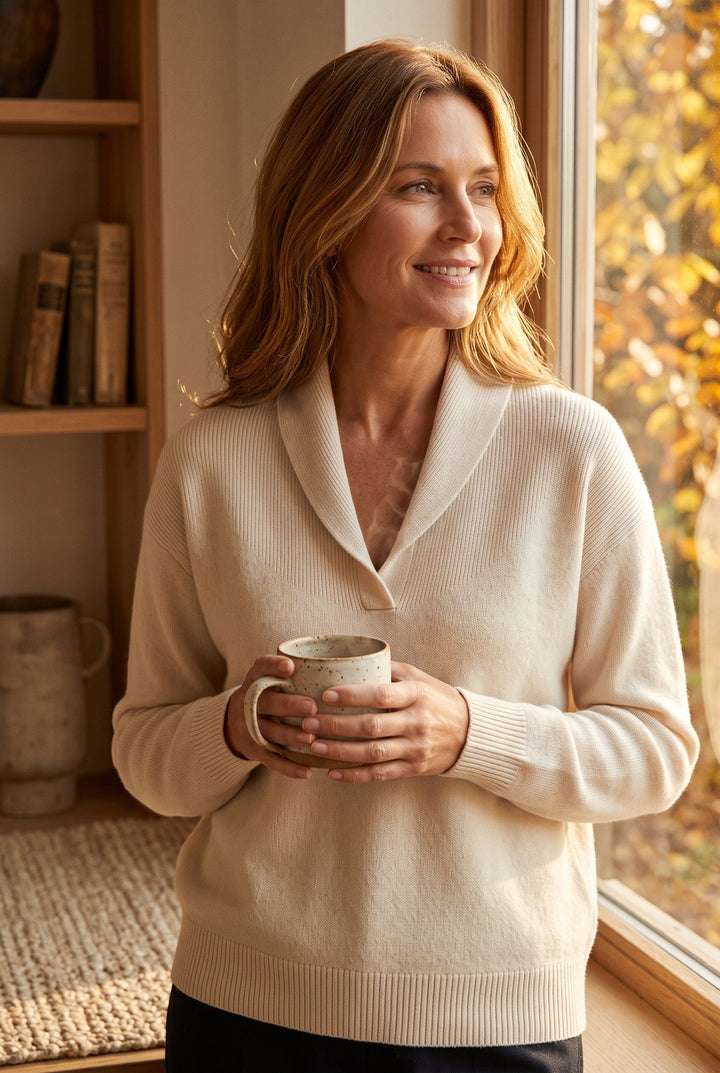 Pull Antonine · Col Châle en V