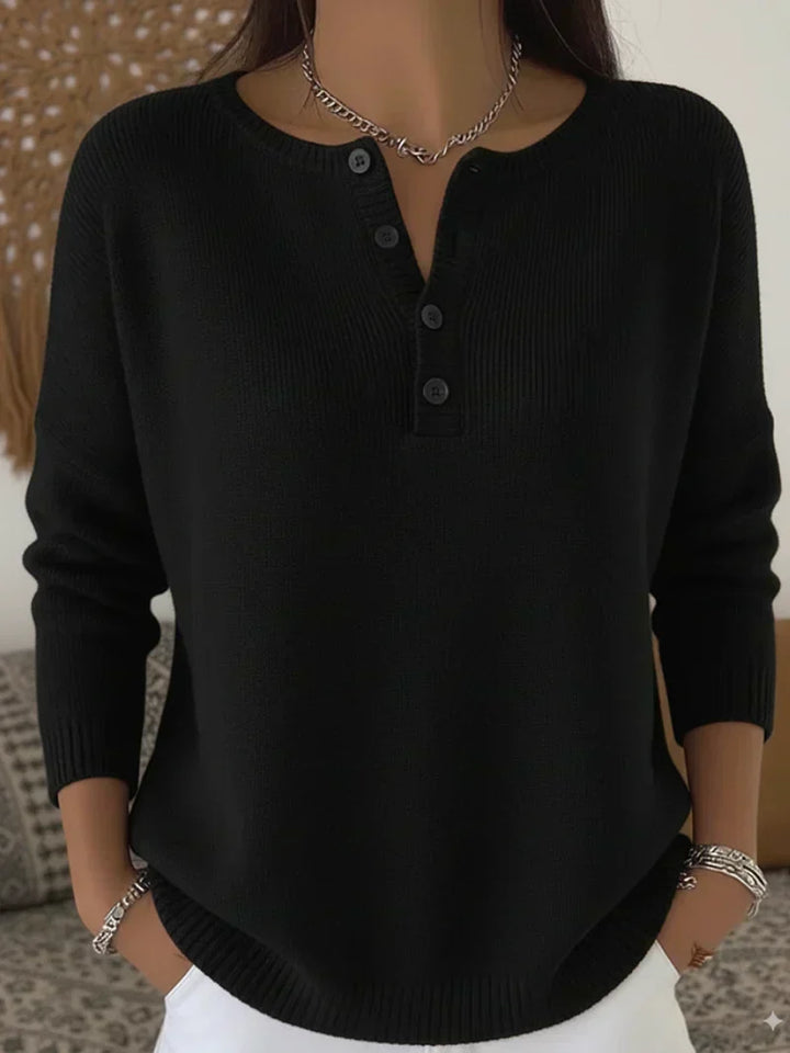 Helena · Henley Boutonné en Maille