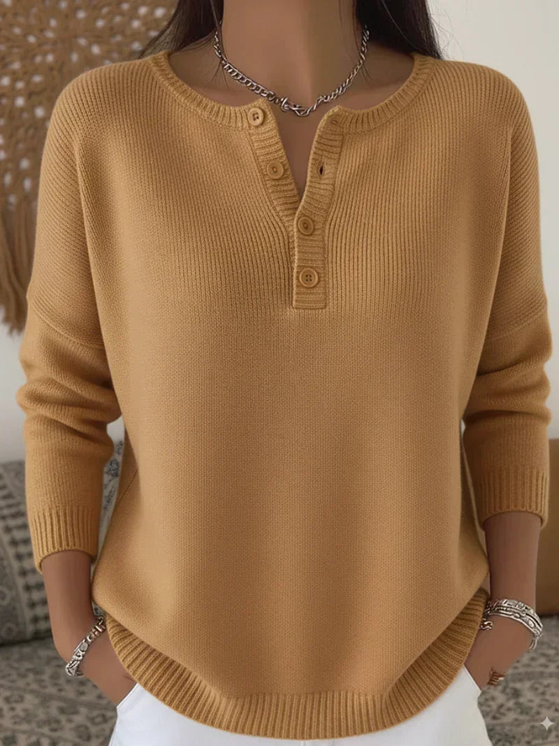 Helena · Henley Boutonné en Maille