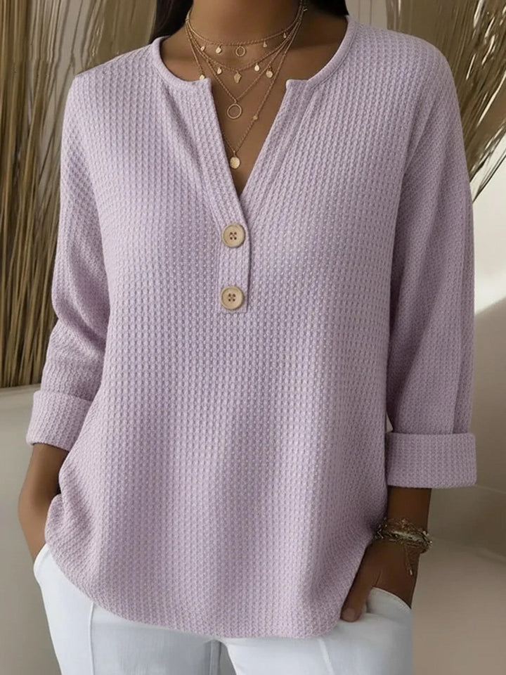 Lucinda™ · Haut Henley Boutonné