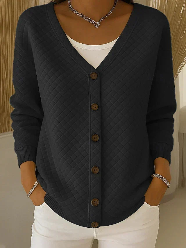 Laverne™ · Cardigan Matelassé Boutonné