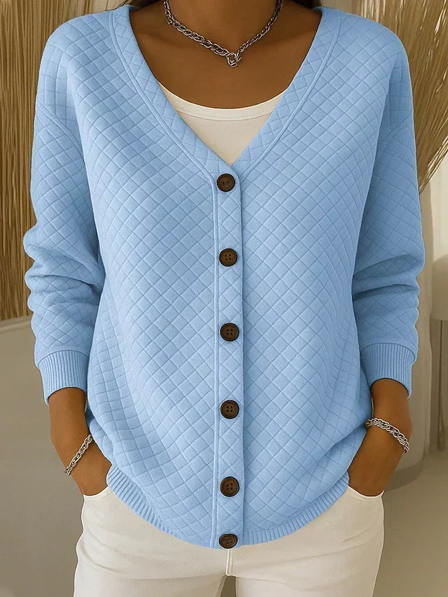 Laverne™ · Cardigan Matelassé Boutonné
