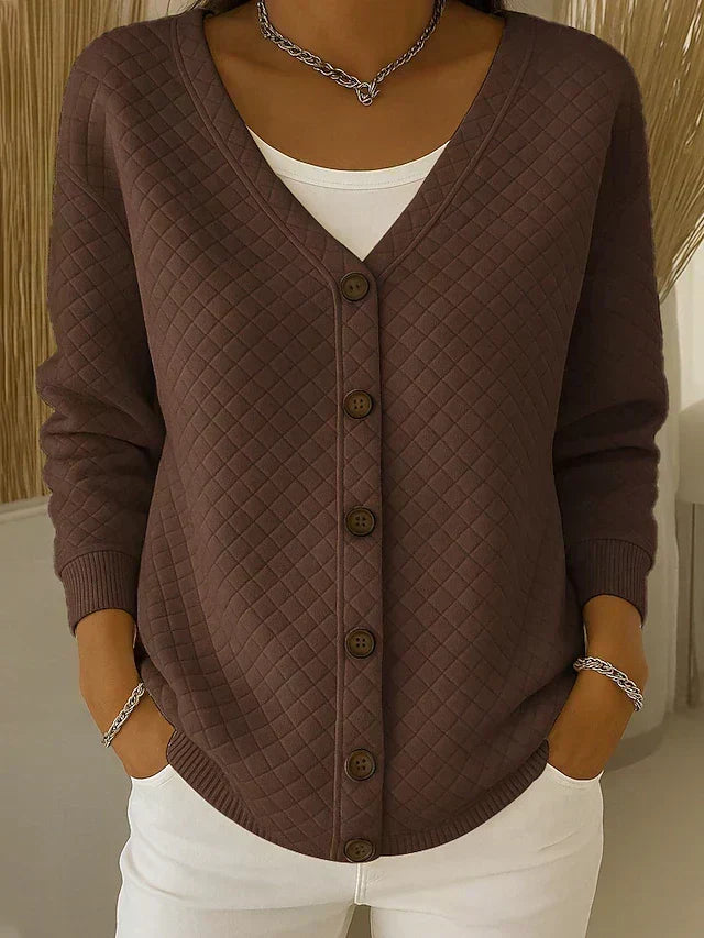 Laverne™ · Cardigan Matelassé Boutonné