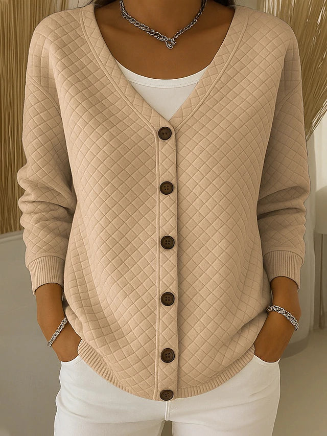 Laverne™ · Cardigan Matelassé Boutonné