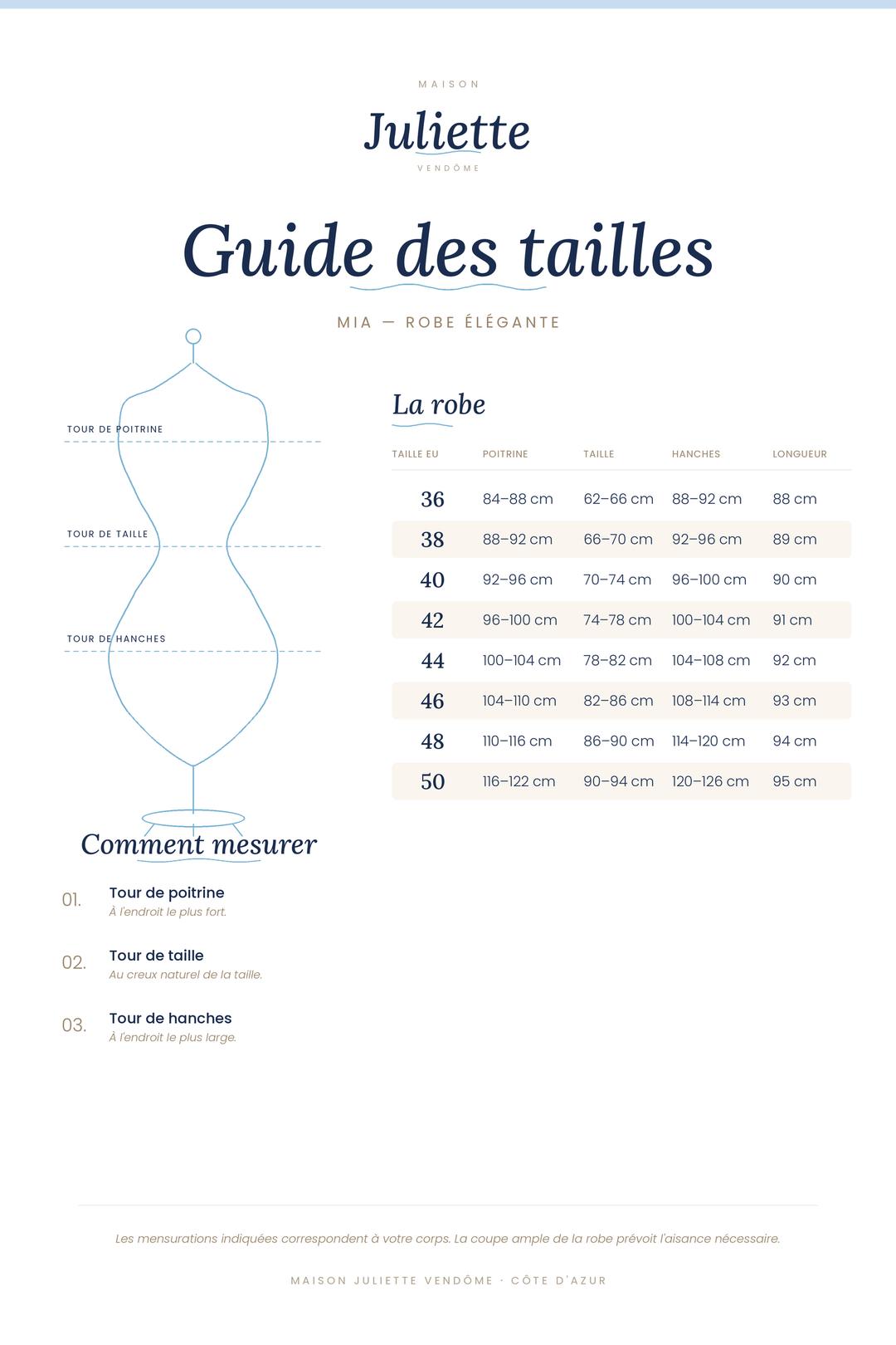 Robe Mia · festons, ligne évasée