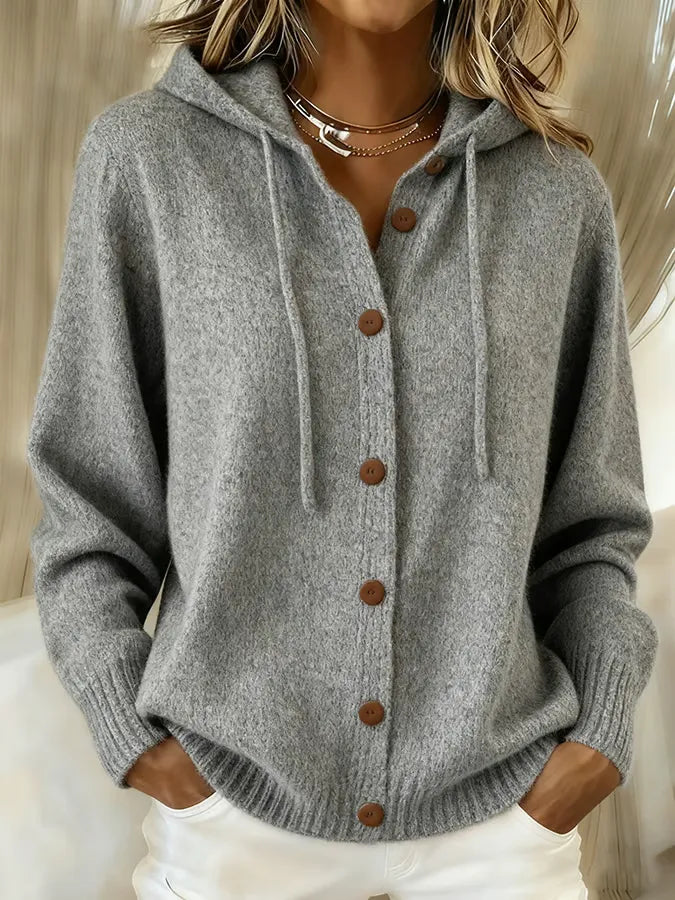 Brenda™ · Cardigan à Capuche Boutonné