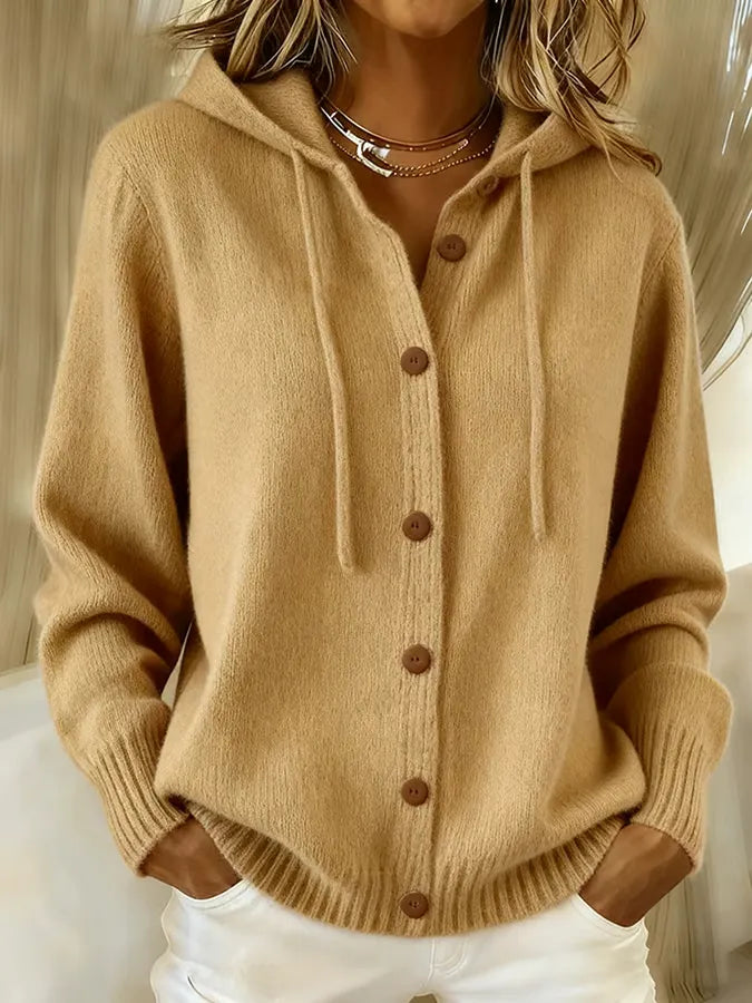 Brenda™ · Cardigan à Capuche Boutonné