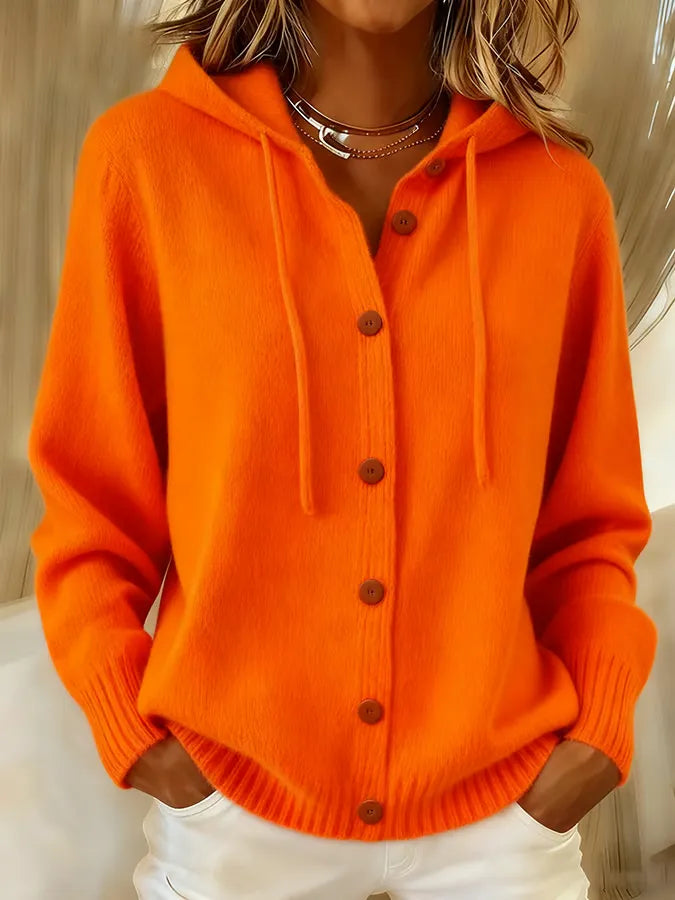 Brenda™ · Cardigan à Capuche Boutonné