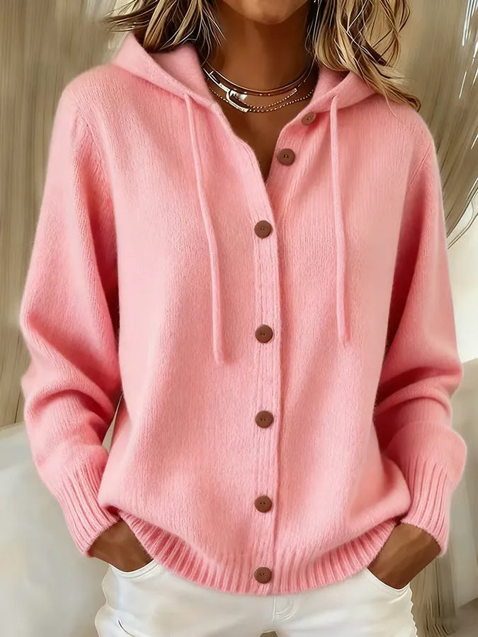 Brenda™ · Cardigan à Capuche Boutonné