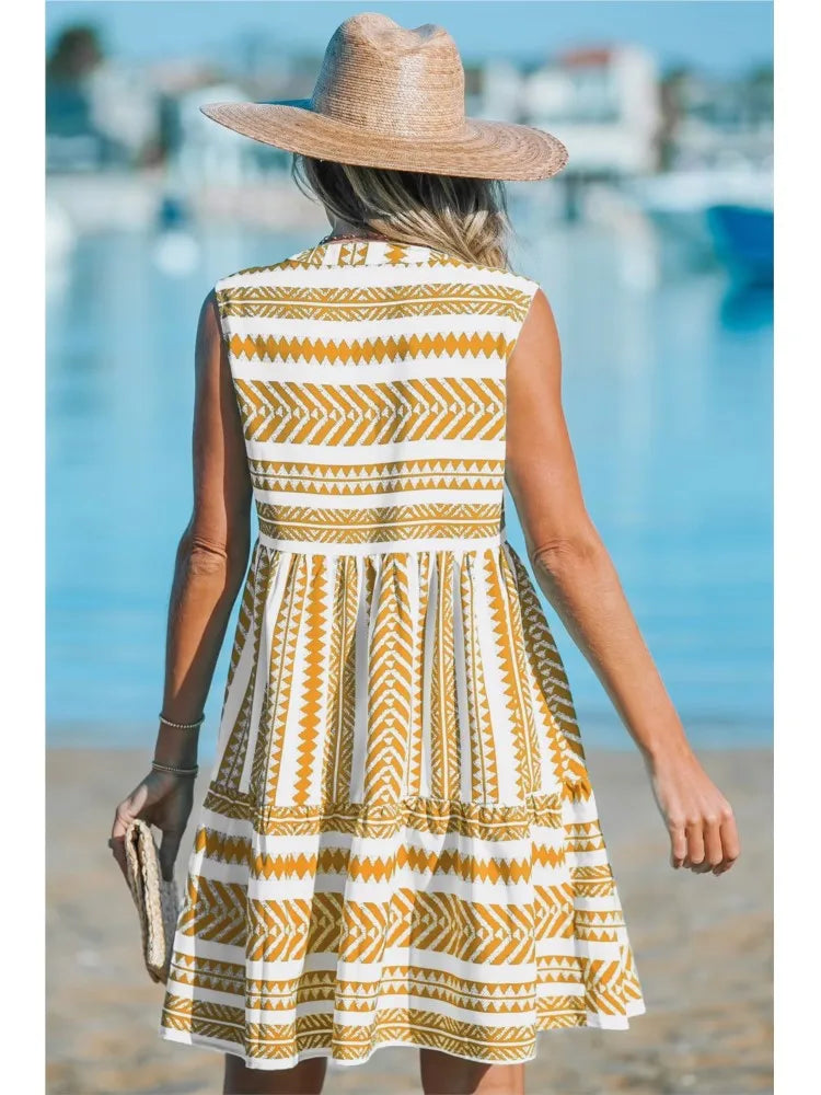 Katrina · Robe d'Été Géométrique
