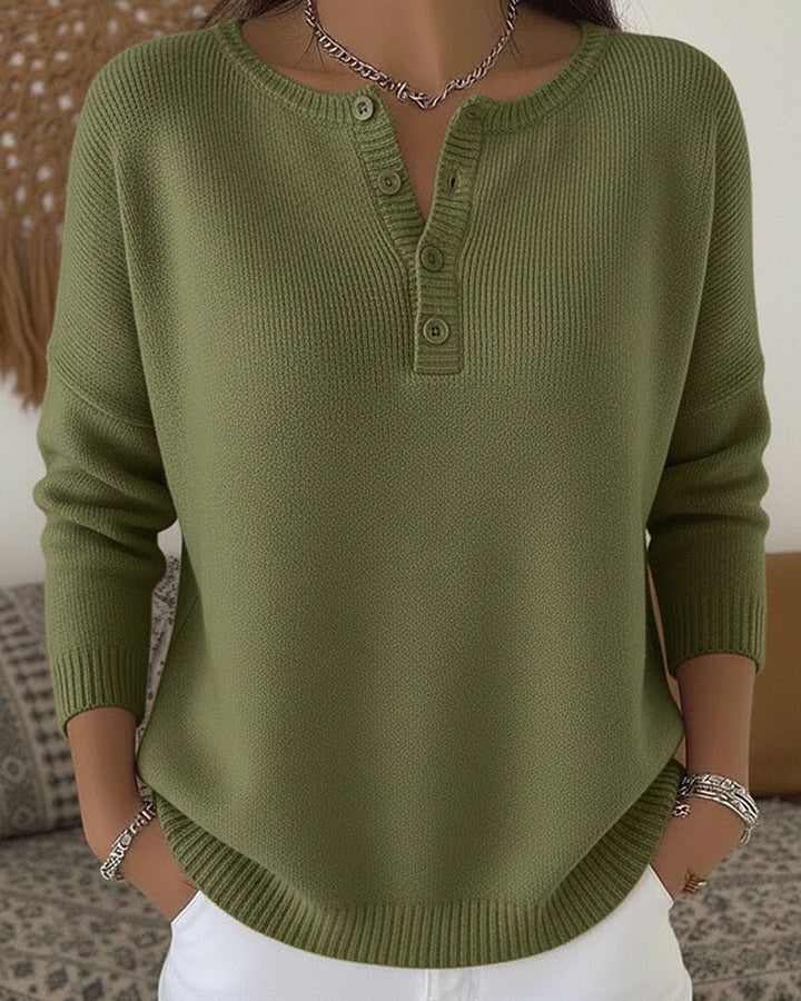 Helena · Henley Boutonné en Maille