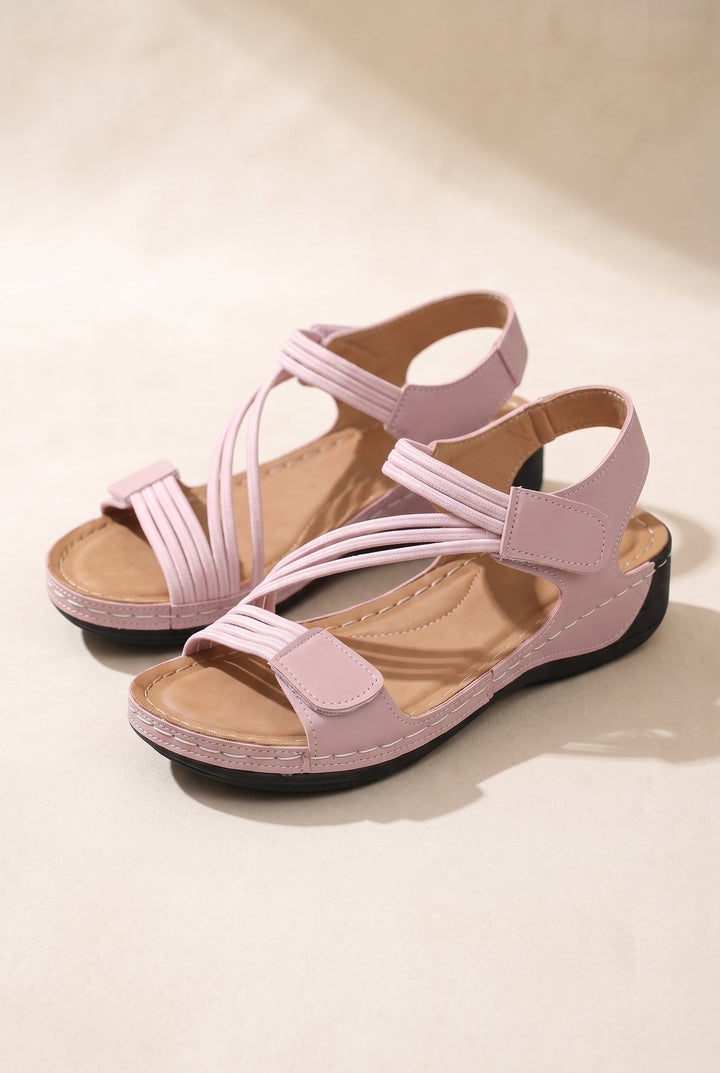 Sandales Lucie · plates, brides réglables, semelle coussinée
