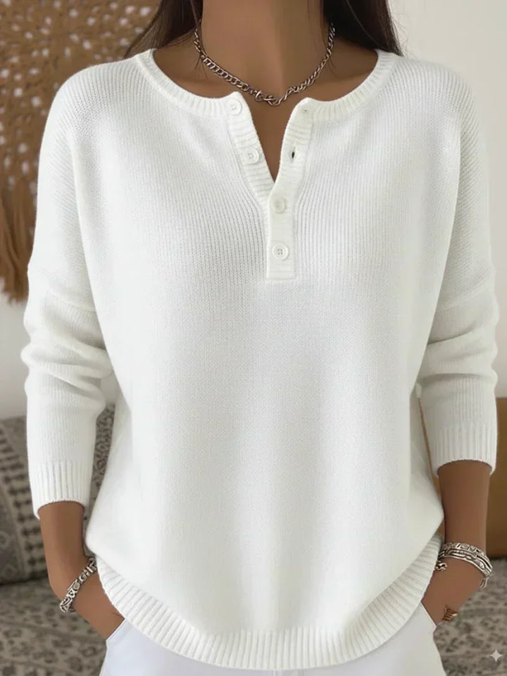 Helena · Henley Boutonné en Maille