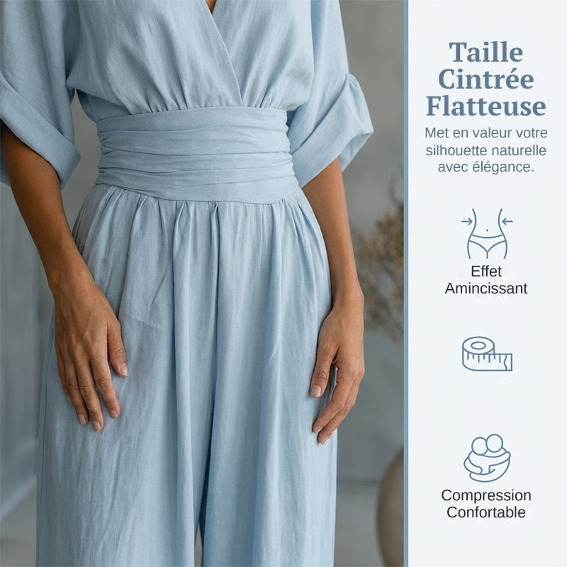 Combinaison Margot · taille haute, jambes larges