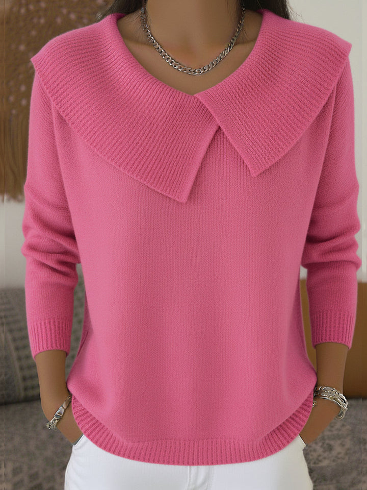 Pull Sunnora · grand col rabattu, coupe ample