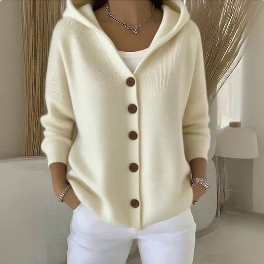 Cardigan Darienne · à capuche, boutonné