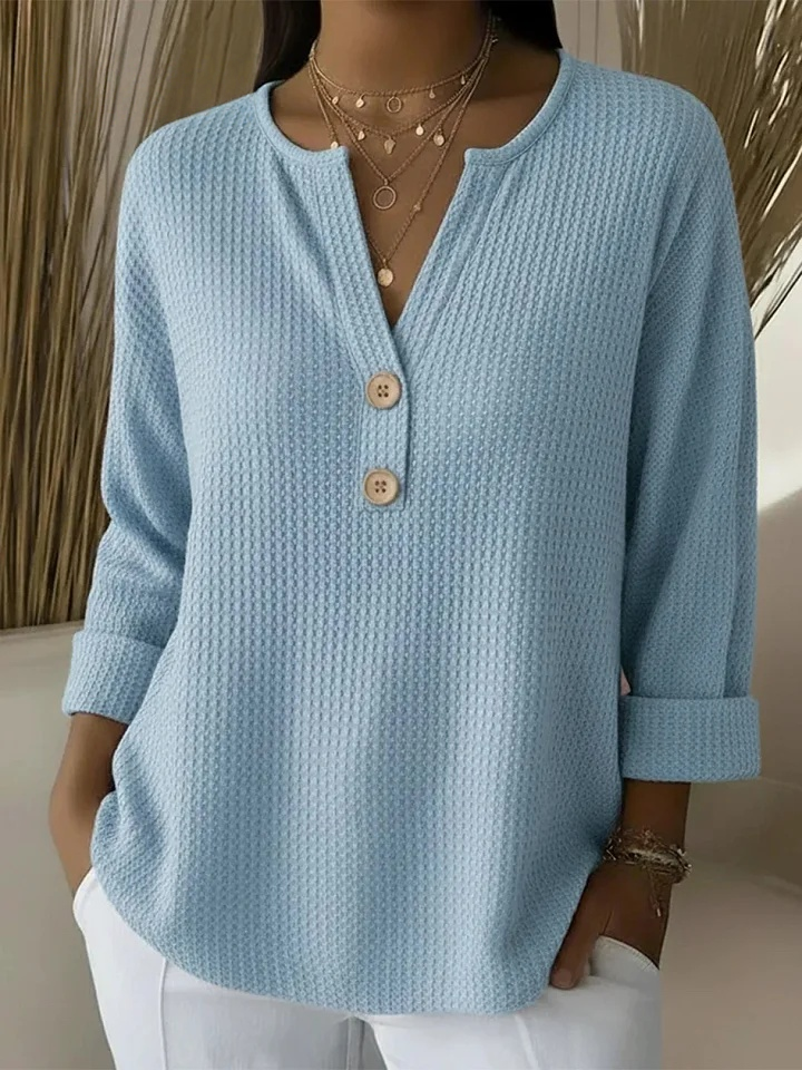 Lucinda™ · Haut Henley Boutonné