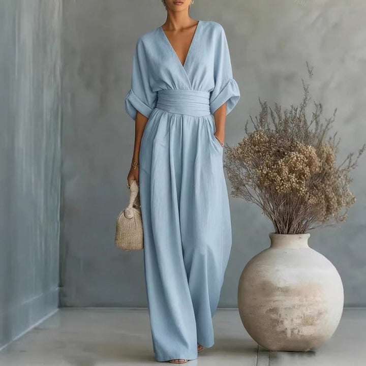 Combinaison Margot · taille haute, jambes larges