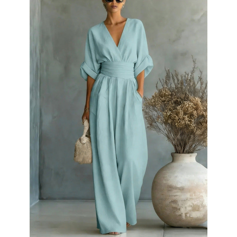 Combinaison Margot · taille haute, jambes larges